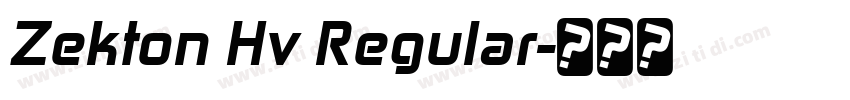 Zekton Hv Regular字体转换